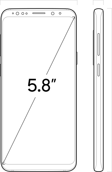 Illustrated image of Galaxy S9