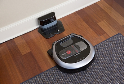 POWERbot in front of docking station