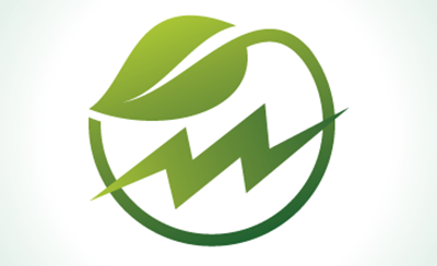 Green energy representative icon stock photo