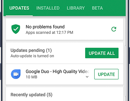 Update Apps in Play Store