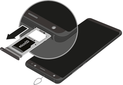 Removing a MicroSD card Removing a MicroSD card