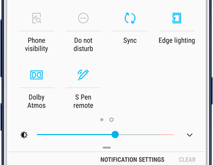 S Pen remote settings on Quick Settings panel S Pen remote settings on Quick Settings panel