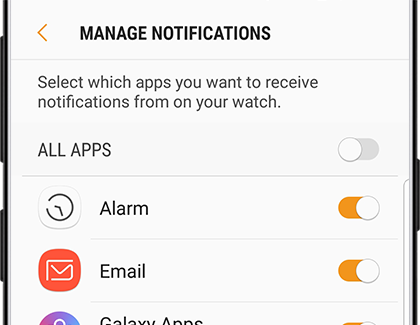 Manage notifications on the watch