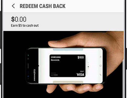 Redeem cash back in Samsung Pay