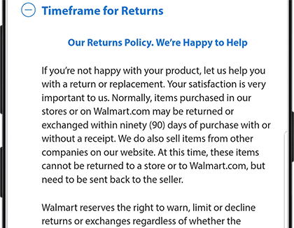 Timeframe for Returns in Samsung Pay