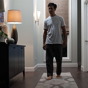 Man at home in a t shirt