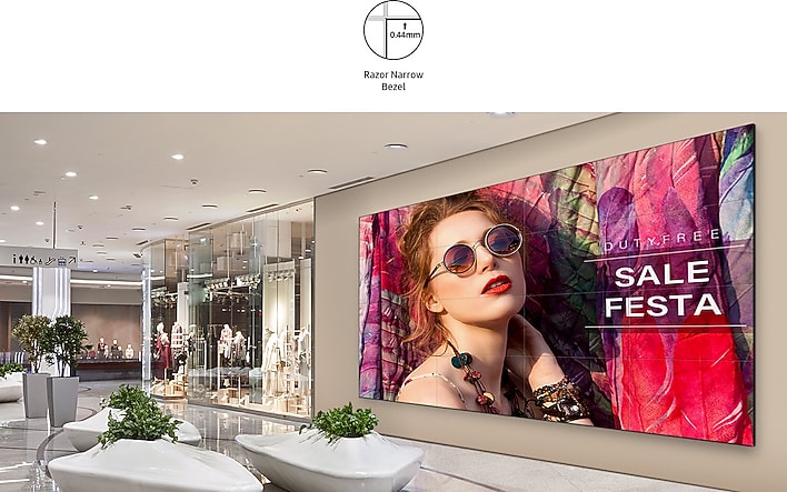 Nearly invisible 0.44 mm bezel