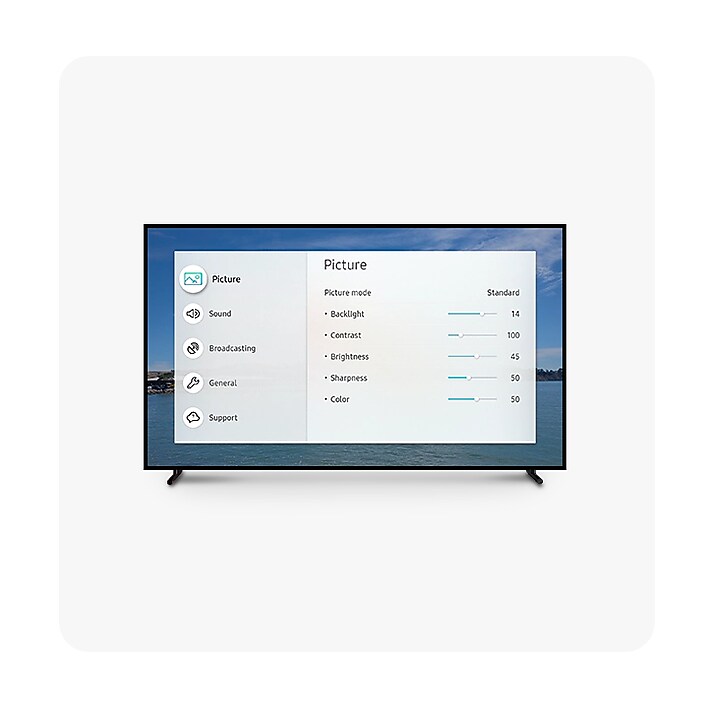 Enlarge A menu screen with the Enlarge feature enabled is shown.