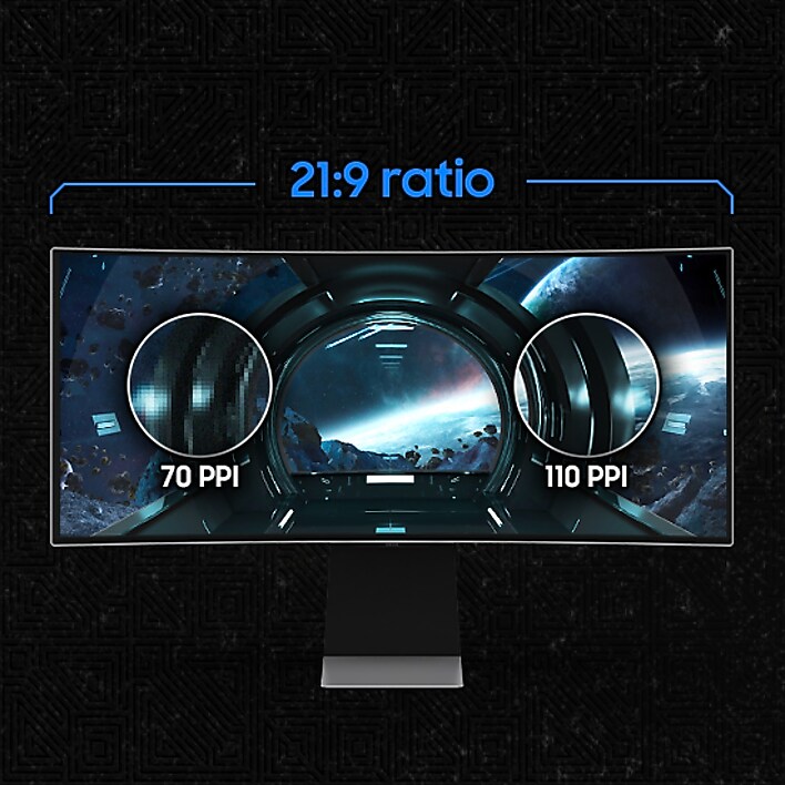 Win with a wider view and more pixels per inch Win with a wider view and more pixels per inch
