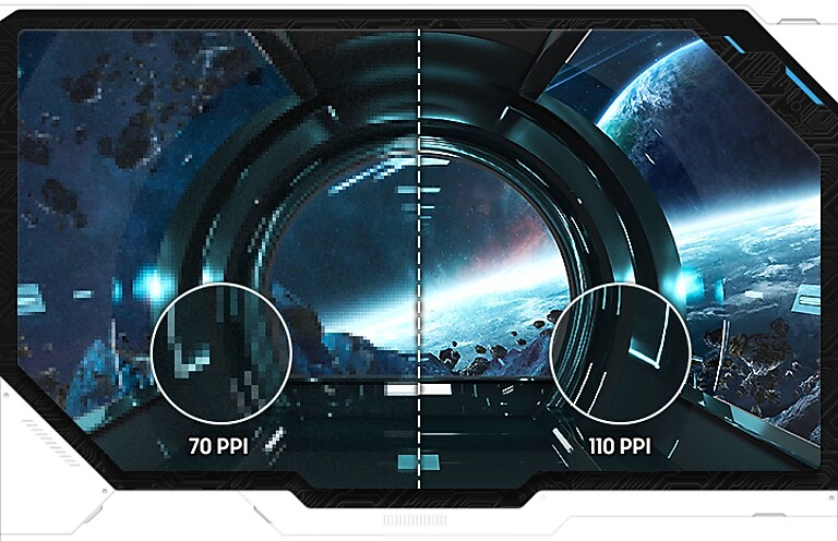 Sharper visuals with densely packed pixels