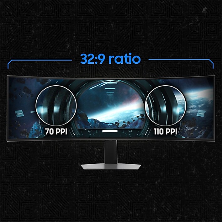Win with a wider view and more pixels per inch Win with a wider view and more pixels per inch