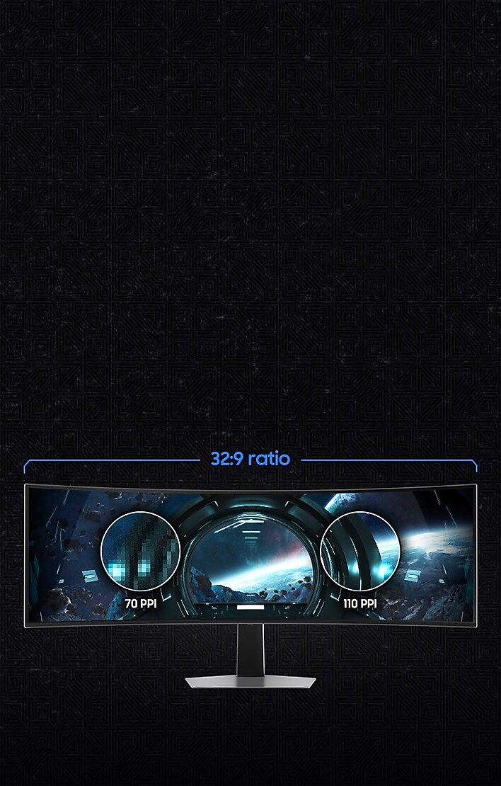 Win with a wider view and more pixels per inch Win with a wider view and more pixels per inch