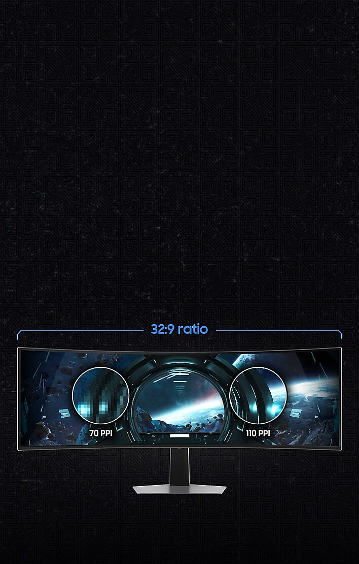 Win with a wider view and more pixels per inch Win with a wider view and more pixels per inch