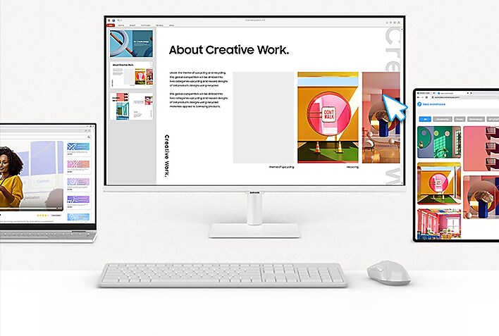 One mouse and keyboard across devices One mouse and keyboard across devices