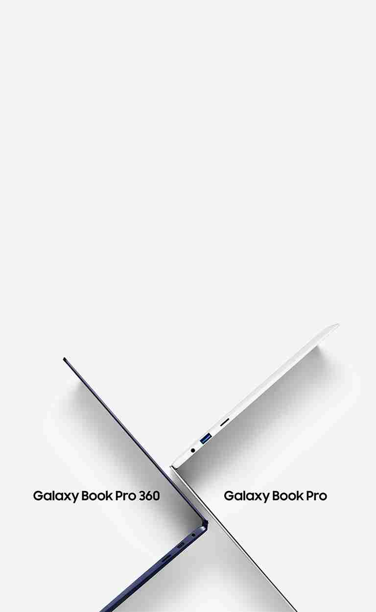 Introducing the Galaxy Book Pro 360 and Galaxy Book Pro. Introducing the Galaxy Book Pro 360 and Galaxy Book Pro.