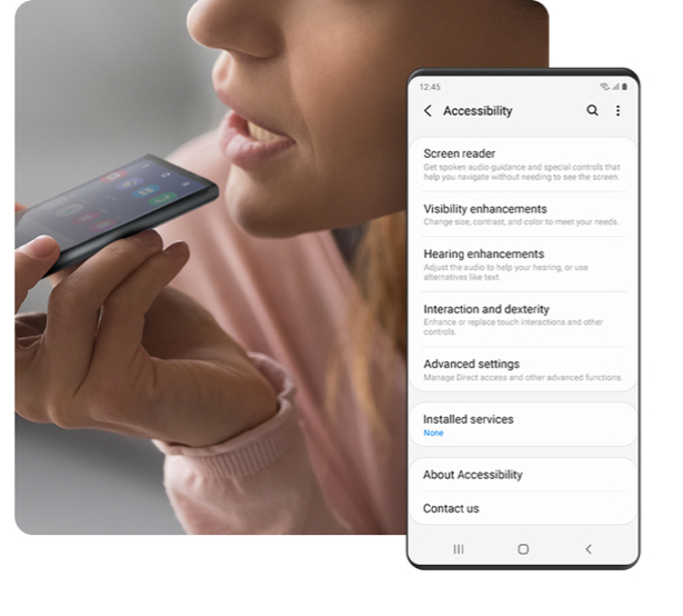 Enable accessibility features with your voice Enable accessibility features with your voice