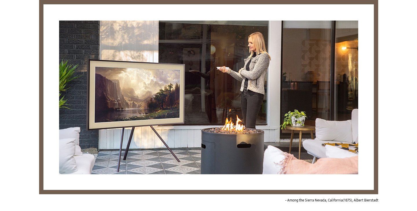 Kirsten Grove selects Albert Bierstadt's Among the Sierra Nevada, California (1875) from the Art Store on The Frame to match the afternoon sunlight reflecting on the walls.