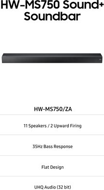 Samsung Sound+ Soundbar: HW-MS750 Samsung Sound+ Soundbar: HW-MS750