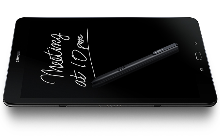 Samsung Galaxy Tab S3 with stylus demonstrating handwriting features Samsung Galaxy Tab S3 with stylus demonstrating handwriting features