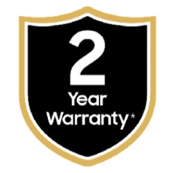 Samsung's 2-year manufacturer warranty logo Samsung's 2-year manufacturer warranty logo