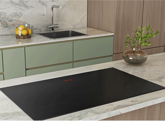 Premium Design Built-in Induction Cooktop in Granite Countertop