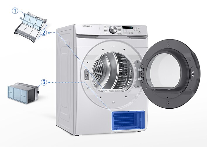 Samsung Ventless Heat Pump Dryer with Door Open Samsung Ventless Heat Pump Dryer with Door Open