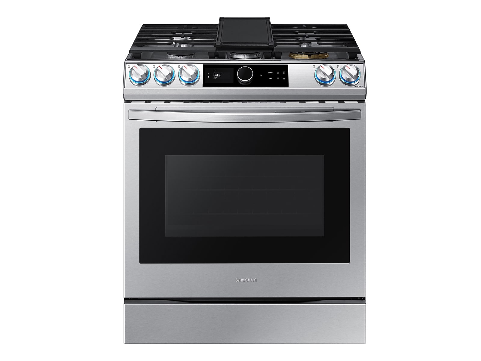 Samsung 6.0 cu ft. Smart Slide-in Gas Range with Smart Dial & Air Fry in Silver(NX60T8711SS/AA) photo