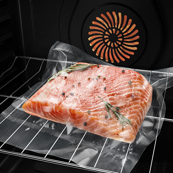 Gourmet cooking results at home Samsung Stainless Steel Slide-In Gas Range with Air Sous Vide