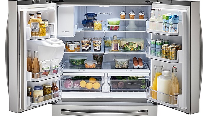 Inside Samsung Fridge with LED lighting Inside Samsung Fridge with LED lighting