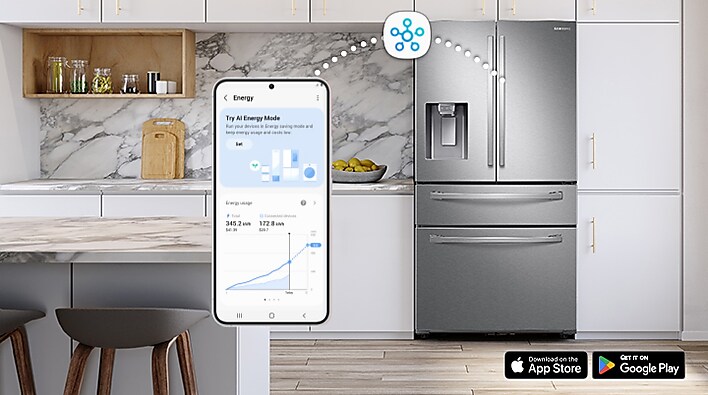 Person using SmartThings AI Energy Mode