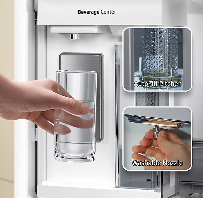 Water two ways from inside your fridge Water two ways from inside your fridge