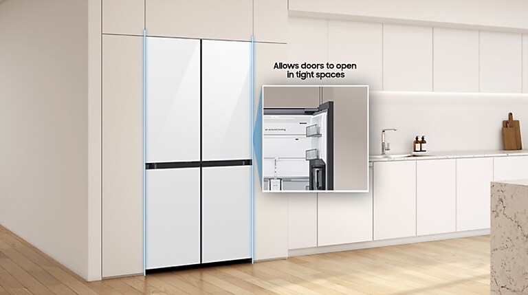 Built-in 4-door refrigerator in modern kitchen Built-in 4-door refrigerator in modern kitchen