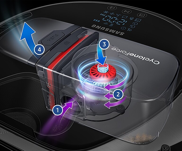 Optimizes the suction power for longer Optimizes the suction power for longer