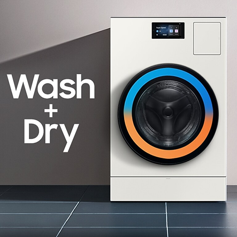 Front view of Bespoke AI Vented All-In-One Washer and Dryer Combo Front view of Bespoke AI Vented All-In-One Washer and Dryer Combo