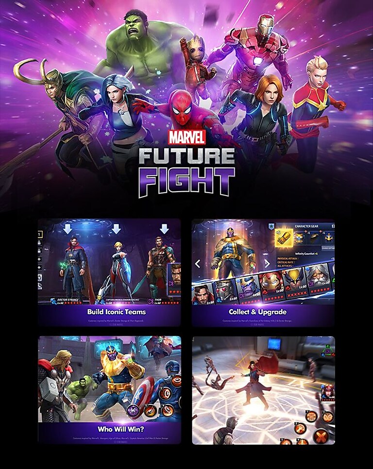 Enjoy the superhero action of MARVEL Future Fight Enjoy the superhero action of MARVEL Future Fight