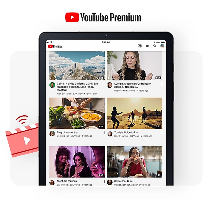 Ad-free YouTube included Ad-free YouTube included