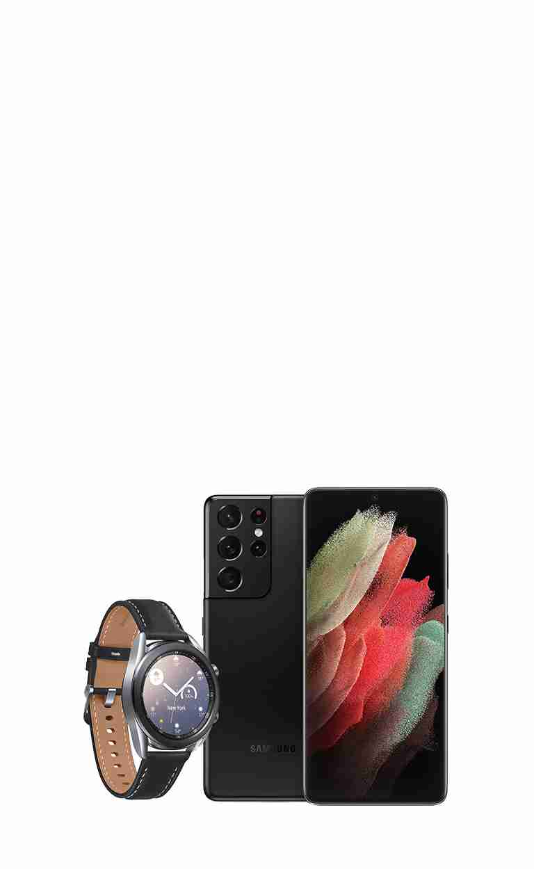 Save up to 62% with Galaxy S21 Ultra 5G and Galaxy Watch3 Save up to 62% with Galaxy S21 Ultra 5G and Galaxy Watch3