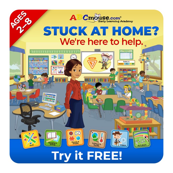 Child Home from School? Keep Learning with ABCmouse.com! Child Home from School? Keep Learning with ABCmouse.com!