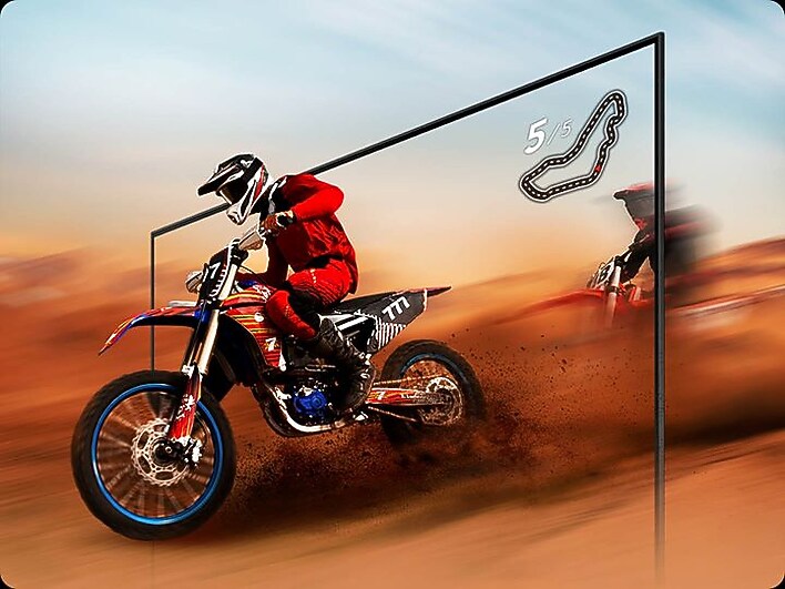Experience clear picture and smooth motion in games and sports