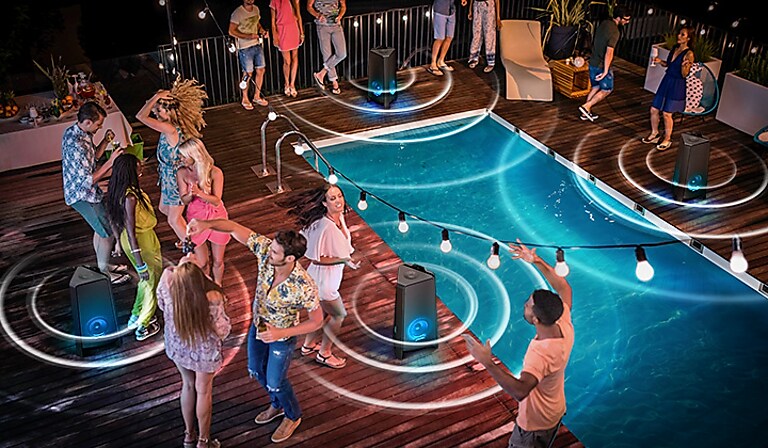 Surround the party with sound Surround the party with sound