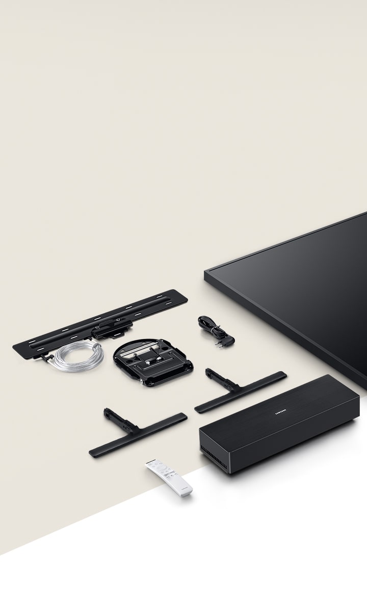 Take a closer look at the accessories and components that come with The Frame. Giving you an array of installation opportunities, The Frame includes the No Gap Wall-Mount, One Invisible Connection™ Cable and One Connect Box.