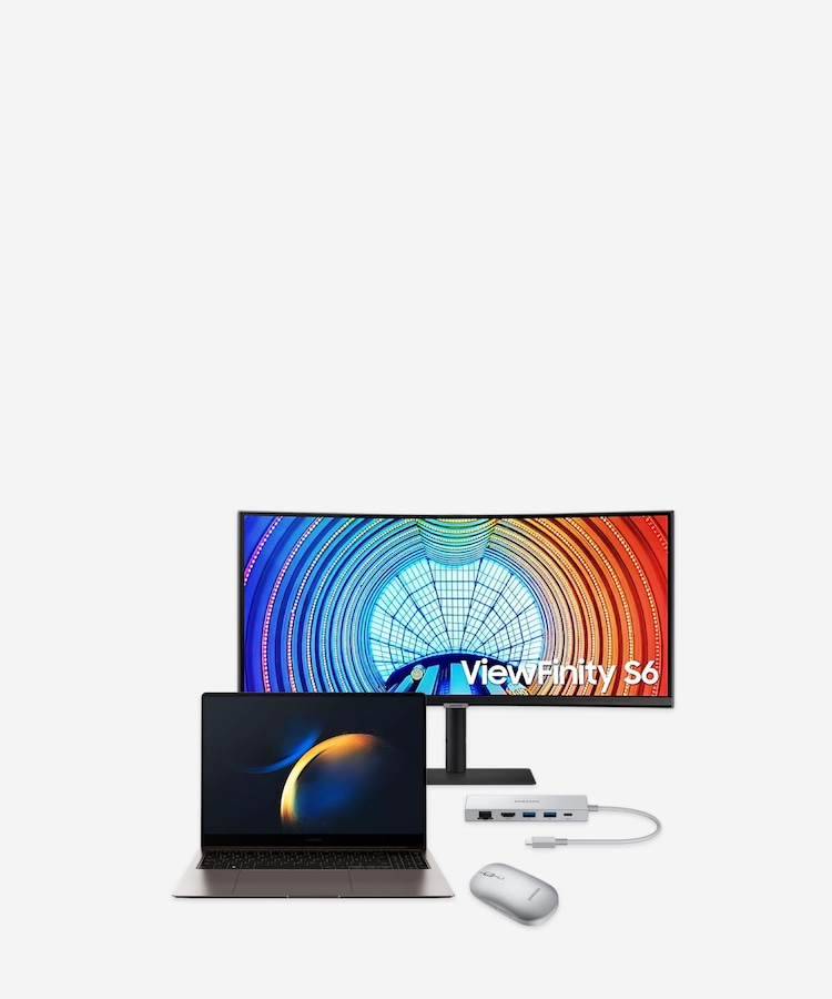 Save up to $224.50 on Galaxy Book3 PC, ViewFinity monitor, multiport adapter and mouse bundleᴂ