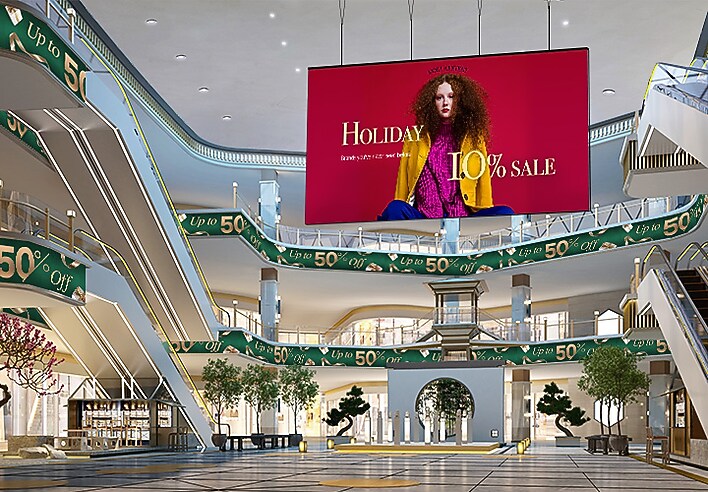 Captivate potential customers with brilliant displays Captivate potential customers with brilliant displays