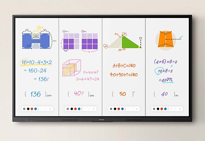 اكتب بشكل مستقل، وتعلم معًا Samsung WA65F Interactive Display اكتب بشكل مستقل، وتعلم معًا