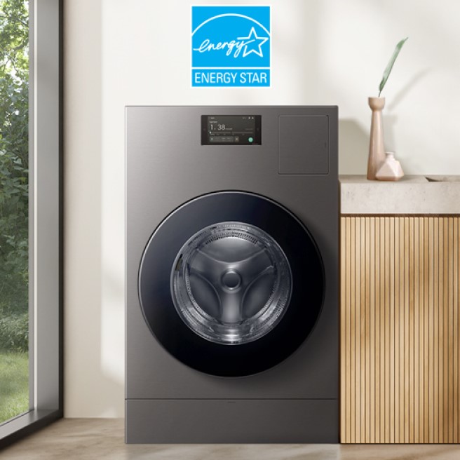 Dark Steel Bespoke AI All in One Laundry Combo and 2024 ENERGY STAR logo Dark Steel Bespoke AI All in One Laundry Combo and 2024 ENERGY STAR logo