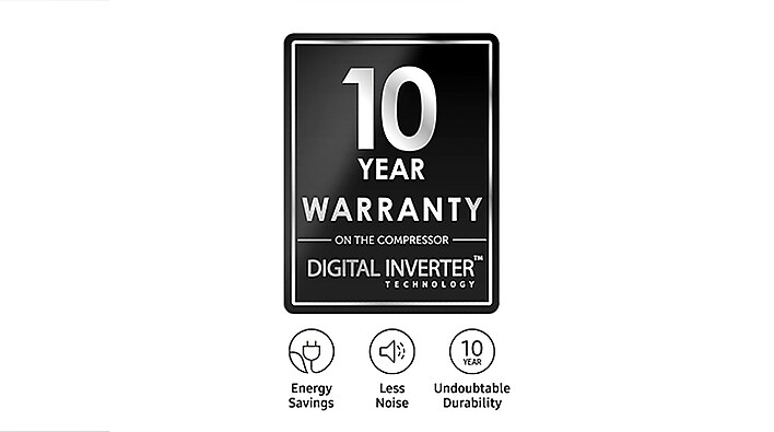 10-year warranty on the compressor