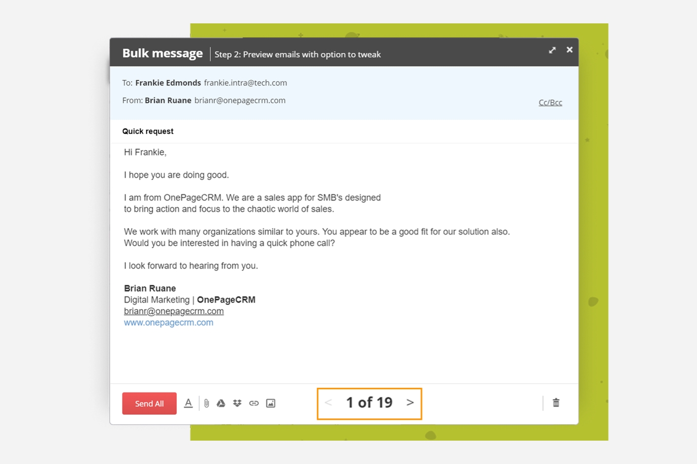 Personalized email communication Personalized email communication