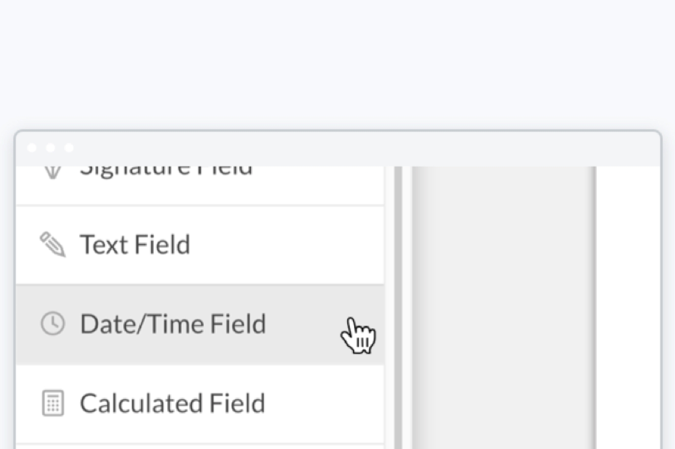Add a date/time field Add a date/time field