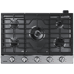 30" Smart Gas Cooktop with Illuminated Knobs in Stainless Steel 30" Smart Gas Cooktop with Illuminated Knobs in Stainless Steel