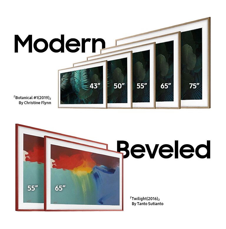 Find the right bezel for your Frame TV based on size Find the right bezel for your Frame TV based on size
